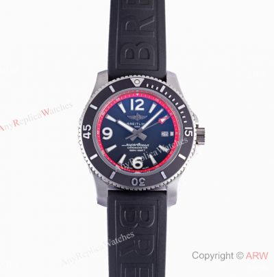 BLS Factory Breitling 44 mm Superocean Replica Watch Red Inner Black Ceramic Bezel